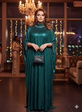 Emerald Rhinestone Kaftan Gown