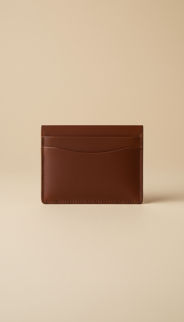 Leather Envelope Clutch In Cream